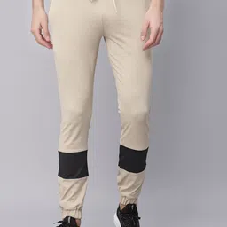 JUMP USA Men Beige Solid Joggers-image-3