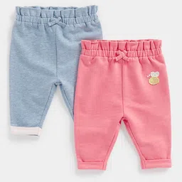 mothercare Infants Pack of 2 Pure Cotton Relaxed Fit Joggers-image-93
