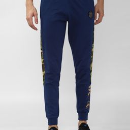 Peter England Men Navy Blue Solid Jogger Track Pants-image-58