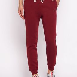 98 Degree North Men Maroon Solid Casual Joggers-image-84