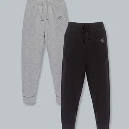 KiddoPanti Kids Pack Of 2 Solid Pure Cotton Joggers-52