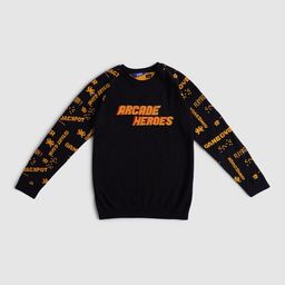 Jack & Jones Boys Black & Orange Typography Printed Cotton Pullover-image-43