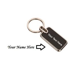 custom DDARK Personalized Key Chain With Name Engraved Metal Keychain In Black Finish (Both Side Laser) Pack of 1 image 5