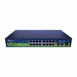 Multybyte Network PoE Switch, 8 Port Gigabit, Ethernet (16GE+2GE+2SFP UPLINK 100MBPS 450W UNMANAGED) image 1