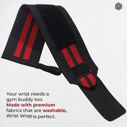 generic Wrist Wrap (1 Pair), Wrist Supporter for Gym, Wrist Wrap, Hand Band with Adjustable Size Strap & Thumb Loop for Gym, Power Lifting Weight Lifting, Sports Training image 5