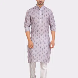 SHIWAM ETHNIX Ethnic Motifs Printed Mandarin Collar Cotton Kurta-picture-52