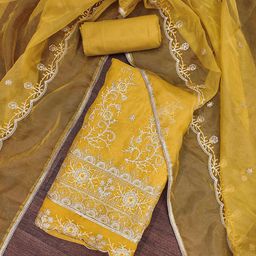 KALINI Embroidered Pure Silk Unstitched Dress Material-image-84