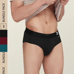 XYXX Pack Of 3 Men Aero Super Combed Cotton Briefs XYBRF3PCKN517-image-95