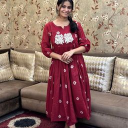Anni Designer Women Floral Embroidered Regular Thread Work Kurta with Trousers-48