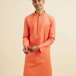 Manyavar Straight Sequinned Kurta with Pyjamas-image-70