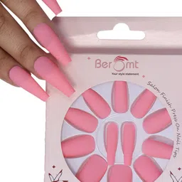 BEROMT Salon Finish Premium Matte Press-On False Nail Tips Kit - Shade 530-image-18