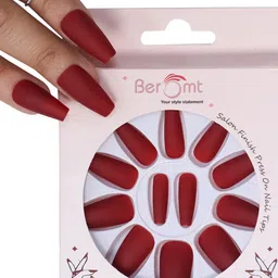 BEROMT Salon Finish Premium Matte Press-On False Nail Tips Kit - Shade 533-image-27
