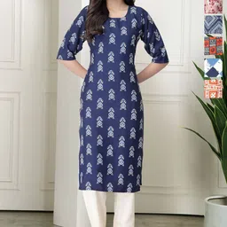 7Threads Selection Of 6 Floral Printed Round Neck Straight Kurtas-image-90