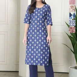 7Threads Selection Of 6 Floral Printed Round Neck Straight Kurta-image-98
