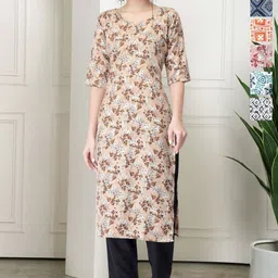 7Threads Selection Of 6 Floral Printed Round Neck Straight Kurta-image-88