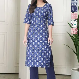 7Threads Selection Of 6 Floral Printed Round Neck Straight Kurta-image-50