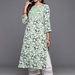 Varanga Women Abstract Printed Gotta Patti Crepe Kurta-picture-13
