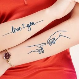 LICK Matte Finish Realistic Semi Temporary Body Tattoo - Love LK-359-16