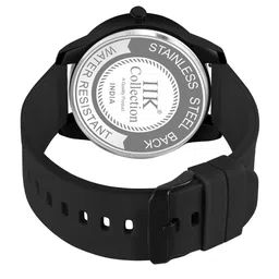 IIK COLLECTION Men Round Dial Adjustable Flexible Silicon Strap Analogue Watch image 5