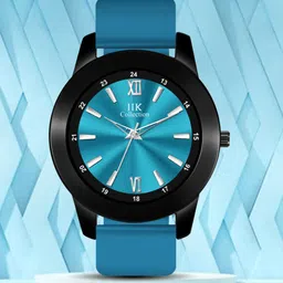 IIK COLLECTION Men Round Dial Adjustable Flexible Silicon Strap Watch image 1