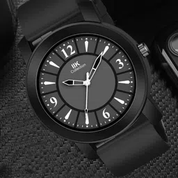 IIK COLLECTION Men Round Dial Adjustable Flexible Silicon Strap Analogue Watch-5