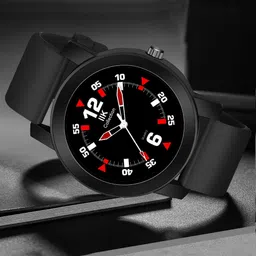 IIK COLLECTION Men Round Dial Adjustable Flexible Silicon Strap Watch image 2