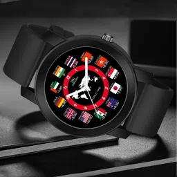 IIK COLLECTION Men Multi-color Round Dial Adjustable Flexible Silicon Strap Watch image 2