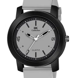 IIK COLLECTION Men Round Dial Flexible Silicon Strap Watch image 2