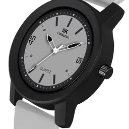 IIK COLLECTION Men Round Dial Flexible Silicon Strap Watch image 3