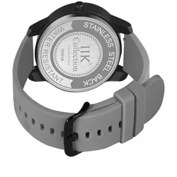 IIK COLLECTION Men Round Dial Flexible Silicon Strap Watch image 4