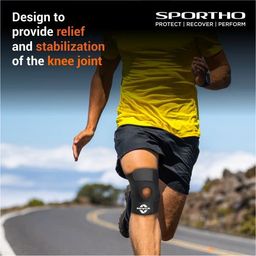 Nivia Basic Knee Patella Support, Knee Support for Men & Women, Knee Cap, Knee Wrap, Knee Pain Relief,Comfort & Adjustable with Velcro, Made of Neoprene Free Size(Black) image 3