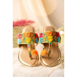 House of Vian Amira Multi-color Embellished Kolhapuris-picture-30