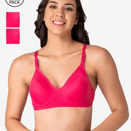 KOMLI Pink T-shirt Full Coverage Bra-K-990-3PC-DPK-image-44
