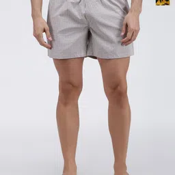 SPORTO Men Pack Of 2 Checked Mid-Rise Cotton Boxers SP-BOX-509-ECYBCK-FBYW-XL-2P-22