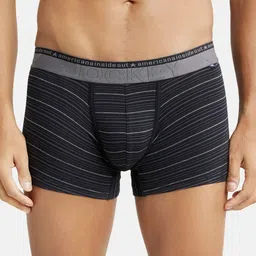 Jockey Combed Cotton Striped Trunks US68-0105-BLACK-picture-31