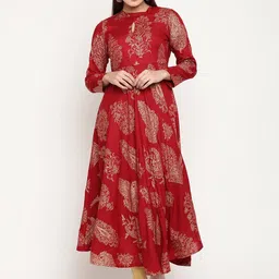 aayusika Women Ethnic Motifs Printed Keyhole Neck Anarkali Kurta-image-64