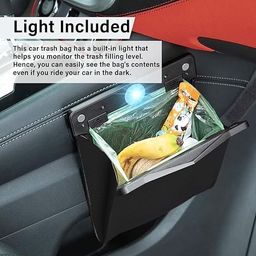 DIFAIEN Car Trash Bag Portable Anti Spill Interior Hanging Garbage Bin Holder Seat Organizer(Pack of 1) image 4