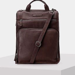 TIGER MARRON Leather Paded Backpack-49
