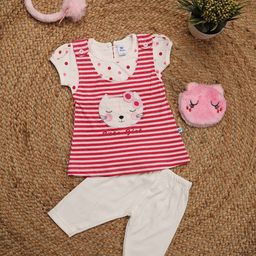 V-Mart Unisex Kids Printed Top with Capris-image-98