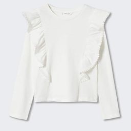 Mango Kids Girls Pure Cotton Ruffles Sustainable Top-picture-32