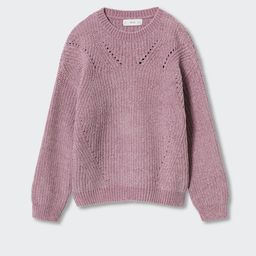 Mango Kids Girls Open Knit Detail Sustainable Pullover-image-63