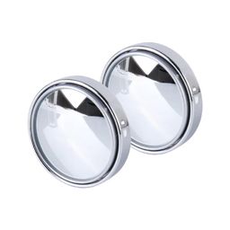 GLAMAXY Original Plastic Rear Blind Spot Round Convex Mirror with Adjustable Wide Angle for Cars (2 Pieces) image 1