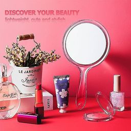 BANIRA 2 Way(Magnifying & Regular) Handle Mirror for Make Up and Grooming,5 inch Dia Display image 3