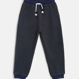 MINI KLUB Infants Boys Navy Blue textured Joggers-picture-14