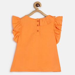 MINI KLUB Girls Round Neck Flared Sleeves A-Line Top-image-44