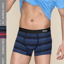 XYXX Men Striped Pack of 2 Streax Intellieaze Super Combed Cotton Trunk XYTRNK2PCKN582-picture-15