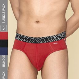 XYXX Men Pack of 3 Super Combed Cotton Sprint Briefs-XYBRF3PCKN850-54