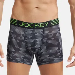 Jockey Men Printed Microfiber Breathable Trunk MM08-0105-BLKPR-23