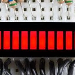 generic 10 Segment Red LED Bar-Graph Display Plane Display Tube (Pack of 3) image 1