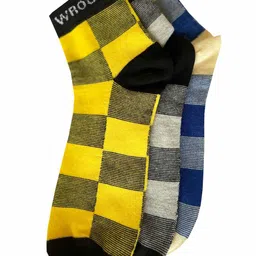 WROGN Men Pack Of 3 Checked Socks-20